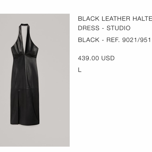 Massimo Dutti Dresses & Skirts - Massimo Dutti New leather  dress- size Large